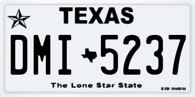 TX license plate DMI5237