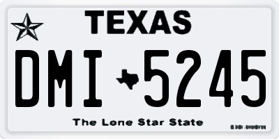 TX license plate DMI5245