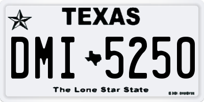 TX license plate DMI5250