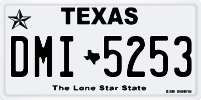 TX license plate DMI5253