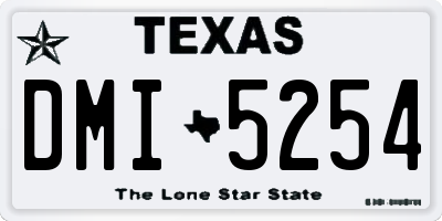 TX license plate DMI5254