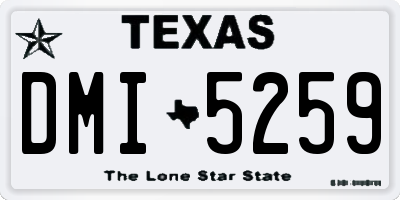 TX license plate DMI5259