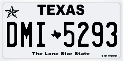 TX license plate DMI5293