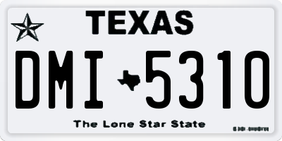TX license plate DMI5310