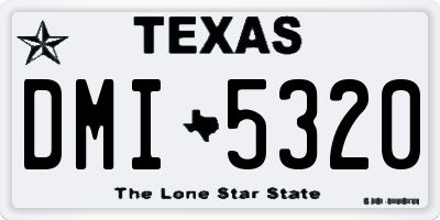 TX license plate DMI5320