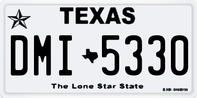 TX license plate DMI5330