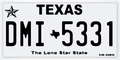 TX license plate DMI5331
