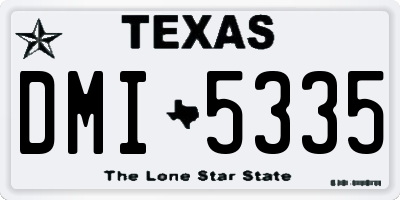 TX license plate DMI5335