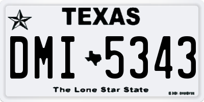 TX license plate DMI5343