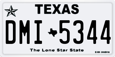 TX license plate DMI5344