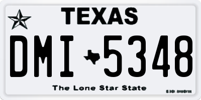 TX license plate DMI5348