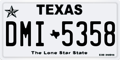 TX license plate DMI5358