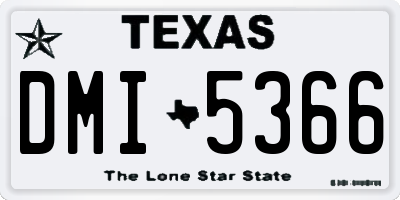 TX license plate DMI5366