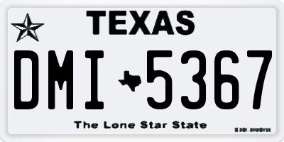 TX license plate DMI5367