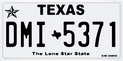 TX license plate DMI5371