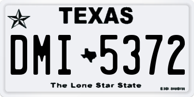 TX license plate DMI5372
