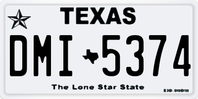 TX license plate DMI5374