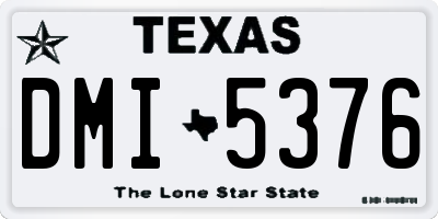 TX license plate DMI5376