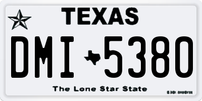 TX license plate DMI5380
