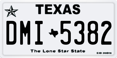 TX license plate DMI5382