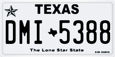 TX license plate DMI5388