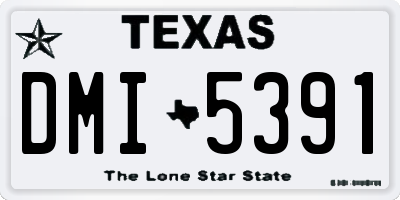 TX license plate DMI5391