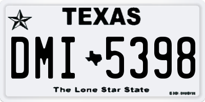 TX license plate DMI5398