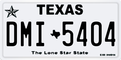 TX license plate DMI5404