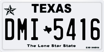 TX license plate DMI5416