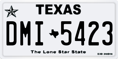 TX license plate DMI5423
