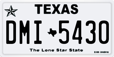 TX license plate DMI5430