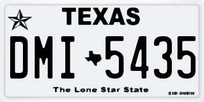 TX license plate DMI5435