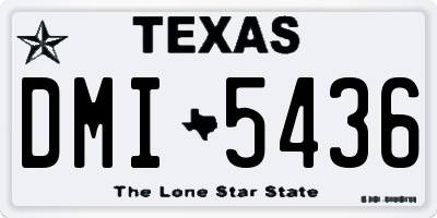 TX license plate DMI5436