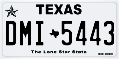 TX license plate DMI5443