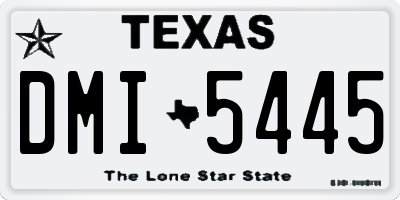 TX license plate DMI5445
