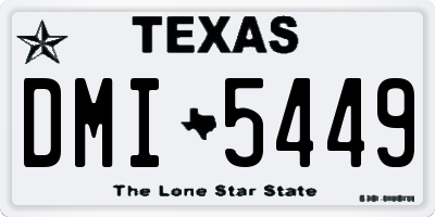 TX license plate DMI5449