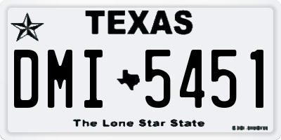 TX license plate DMI5451