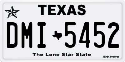 TX license plate DMI5452