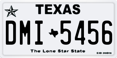 TX license plate DMI5456