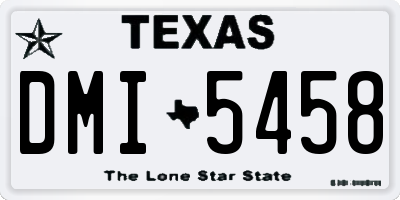 TX license plate DMI5458
