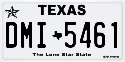 TX license plate DMI5461