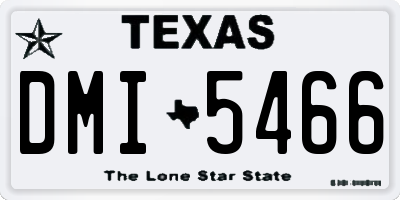 TX license plate DMI5466