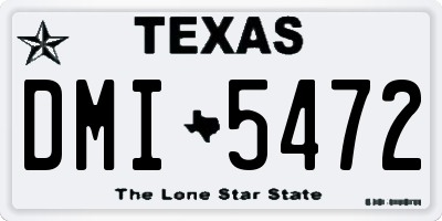 TX license plate DMI5472
