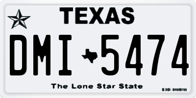 TX license plate DMI5474