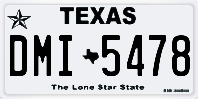TX license plate DMI5478