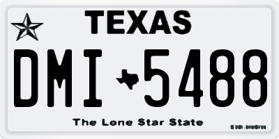 TX license plate DMI5488