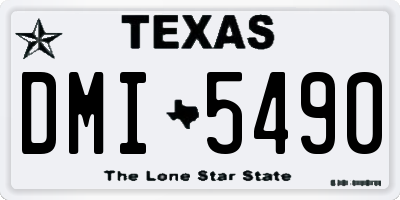 TX license plate DMI5490