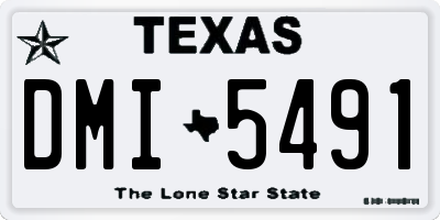 TX license plate DMI5491