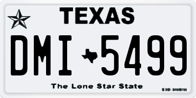 TX license plate DMI5499
