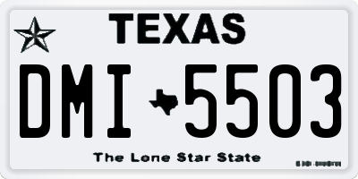 TX license plate DMI5503